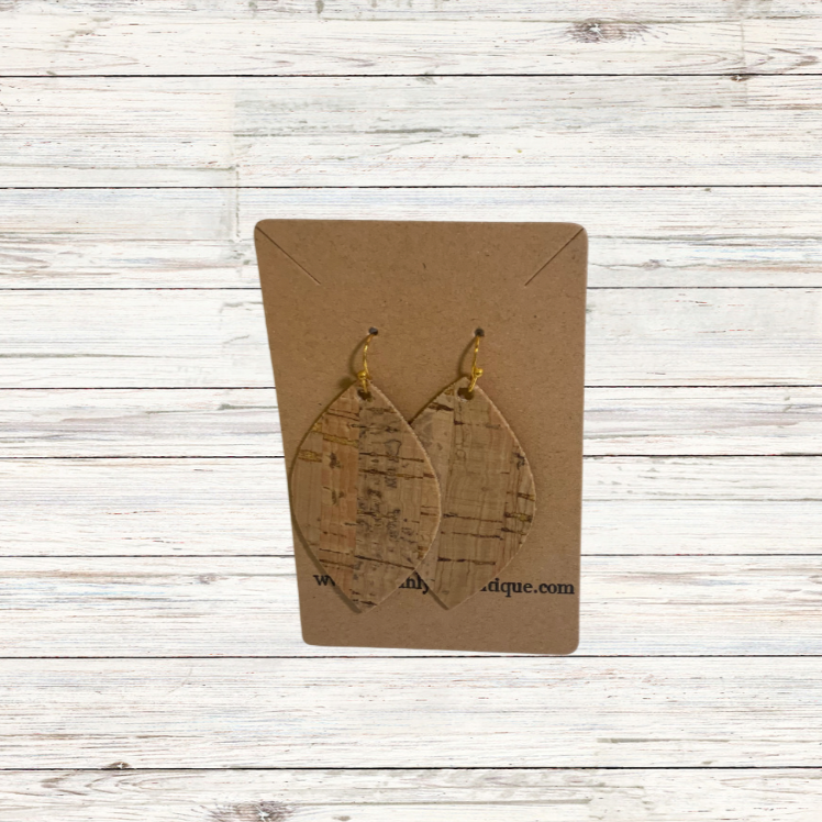 Diamond Teardrop Cork Earrings