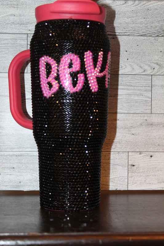 Custom Name Rhinestone Cup